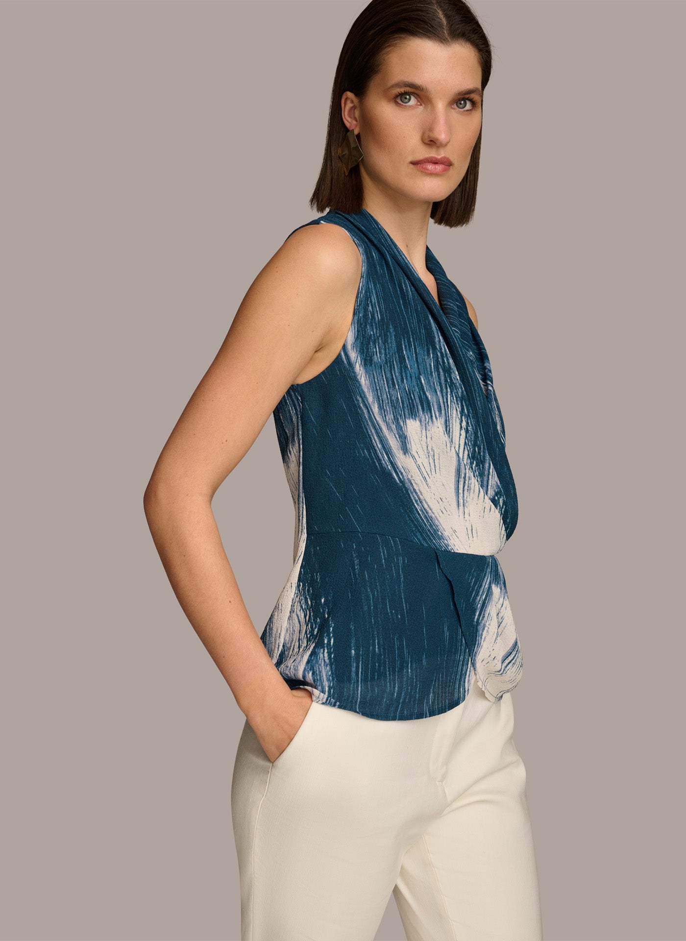 (image for) HIGH QUALITY PRINT DRAPE TOP